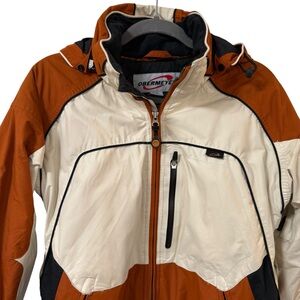 Obermeyer Ascent ski jacket orange cream juniors size 16 snowboarding